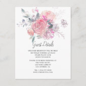 ウォーターカラードードルフローラ結婚ズゲスト詳細 エンクロージャーカード (正面)