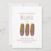 ウォーターカラードーナツサード誕生日スウィートエクラール 招待状 (正面)