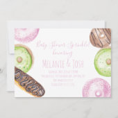ウォーターカラードーナツベビーシャワースプリンクルスイート招待状 招待状 (正面)