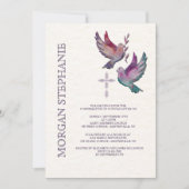 ウォーターカラードーブスフェリシカル招待状 招待状 (正面)