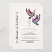 ウォーターカラードーブスフェリシカル招待状 招待状 (正面/裏面)