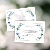 ウォーターカラードーブ&オリーブブランチ記念ありがとう ノートカード