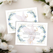 ウォーターカラードーブ&オリーブブランチ記念ありがとう ノートカード