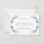 ウォーターカラードーブ&オリーブブランチ記念ありがとう ノートカード (正面)