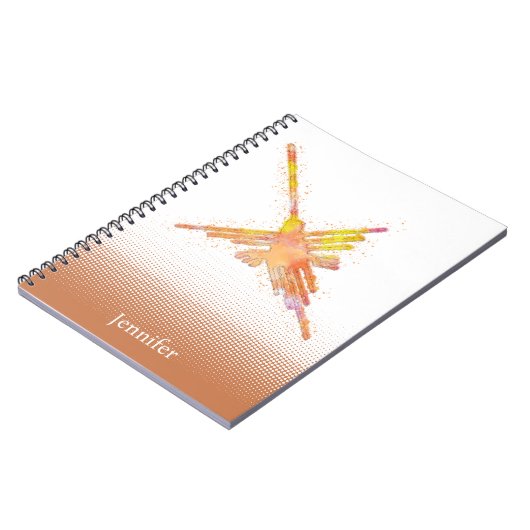 ウォーターカラーナスカハミングバード名前をカスタムする ノートブック (左側)