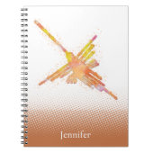 ウォーターカラーナスカハミングバード名前をカスタムする ノートブック (正面)