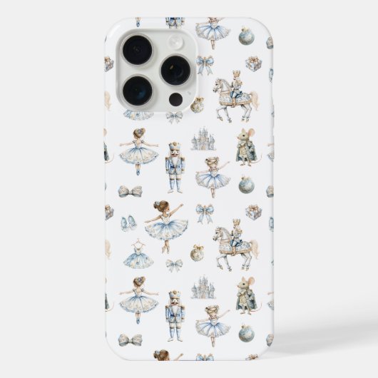 ウォーターカラーナッツクラッカー柄 iPhoneケース (裏面)