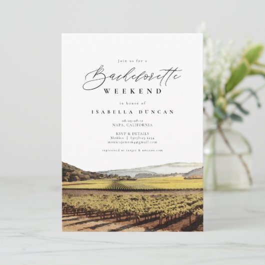 ウォーターカラーナパソノマバレーカリフォルニアワイナリー 招待状 (スタンド正面)