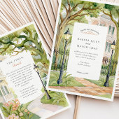 ウォーターカラーニューオーリンズガーデン結婚ディストリクト 招待状