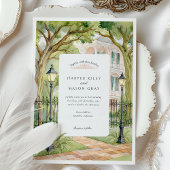 ウォーターカラーニューオーリンズガーデン結婚ディストリクト 招待状