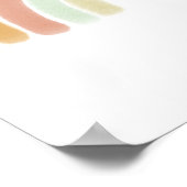 ウォーターカラーニュートラルレインボープリントポスター ポスター (角)