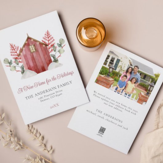 ウォーターカラーニューホームフォーザホリデー |クリスマス シーズンカード