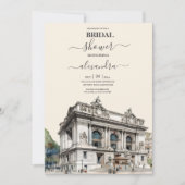 ウォーターカラーニューヨークデスティネーションブライダルシャワー 招待状 (正面)