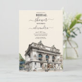 ウォーターカラーニューヨークデスティネーションブライダルシャワー 招待状 (スタンド正面)