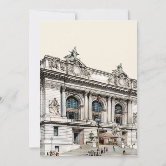 ウォーターカラーニューヨークデスティネーションブライダルシャワー 招待状 (裏面)