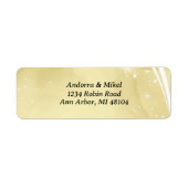 ウォーターカラーノエル差出人住所ラベル ラベル (正面)