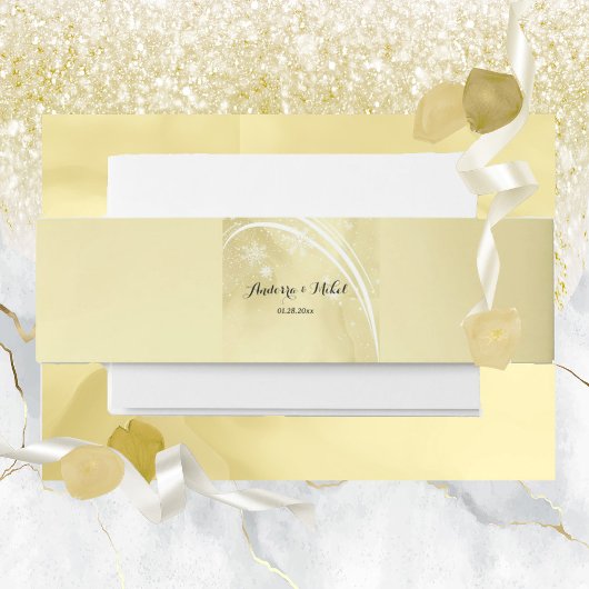 ウォーターカラーノエル結婚式招待状ベリーバンド 招待状ベリーバンド