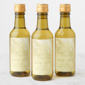 ウォーターカラーノエル金ゴールドミニ ワインラベル (ボトル)