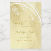 ウォーターカラーノエル金ゴールドミニ ワインラベル (シングルラベル)