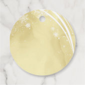 ウォーターカラーノエル金ゴールドメッセージカード フェイバータグ (裏面)