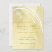 ウォーターカラーノエル金ゴールド結婚式招待状 招待状 (正面)