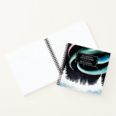 ウォーターカラーノーザンライトズ白黒Sketchbook ノートブック (内部)