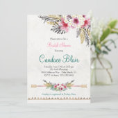 ウォーターカラーハイビスカストロピカルソーレブライダルシャワー 招待状 (スタンド正面)