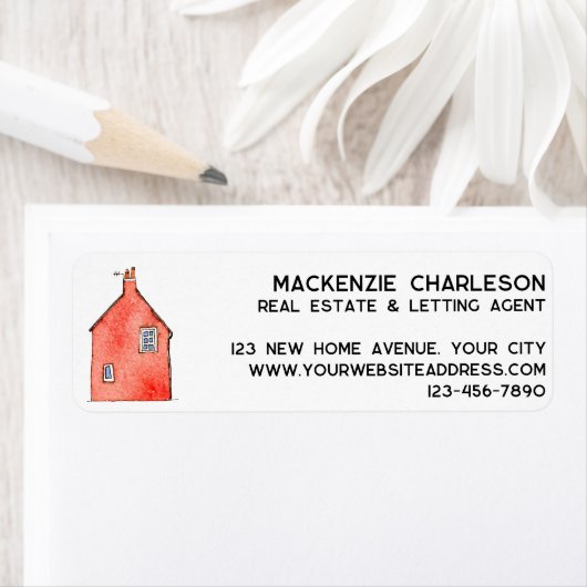 ウォーターカラーハウスアートビジネス差出人住所 ラベル (インサイチュ)