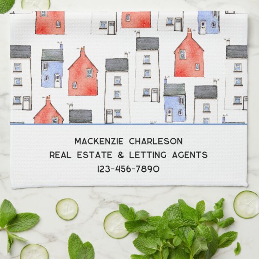 ウォーターカラーハウスアール実在エステートラリーエージェント キッチンタオル (折り畳み)