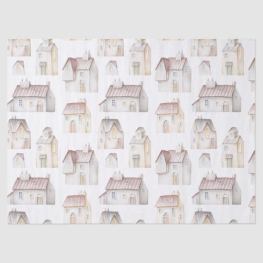 ウォーターカラーハウスデコパージュ 薄葉紙 (正面)