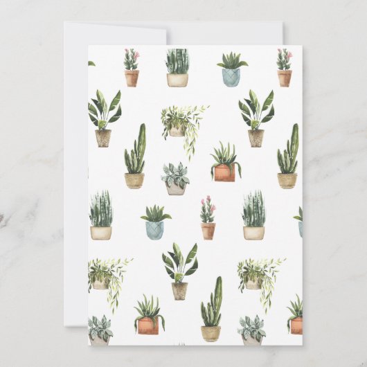 ウォーターカラーハウスプラントの移動発表 招待状 (裏面)