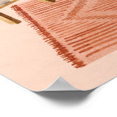 ウォーターカラーハウスプラントインボヘミアンスタイルハウス ポスター (角)