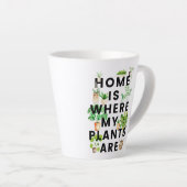 ウォーターカラーハウスプラントガーデニング引用文 カフェラテマグ (右アングル)