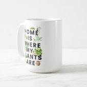 ウォーターカラーハウスプラントガーデニング引用文 コーヒーマグカップ (正面左)