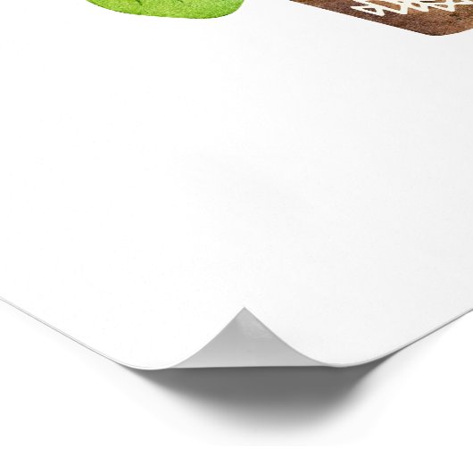 ウォーターカラーハウスプラントガーデニング引用文 ポスター (角)