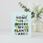 ウォーターカラーハウスプラントガーデニング引用文 ポストカード (スタンド正面)