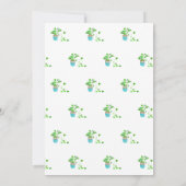 ウォーターカラーハウスプラントポトスプラントムービング 招待状 (裏面)