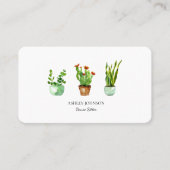 ウォーターカラーハウスプラント |ホームシッティングビジネスカー 名刺 (正面)