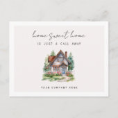 ウォーターカラーハウスホームスウィートホームリアルティ農業 ポストカード (正面)