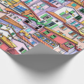 ウォーターカラーハウスホームズエテ実在ート ラッピングペーパー (角)