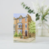 ウォーターカラーハウスポートレート ポストカード (スタンド正面)