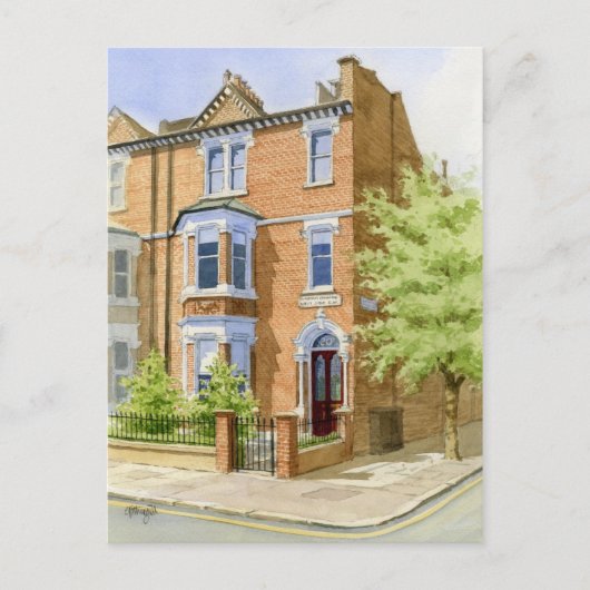 ウォーターカラーハウスポートレート ポストカード (正面)