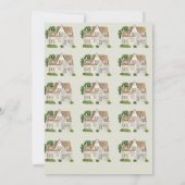 ウォーターカラーハウス引っ越し祝いパーティーパーティの招待状 招待状 (裏面)