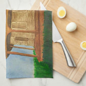 ウォーターカラーハウス キッチンタオル (四つ折り)