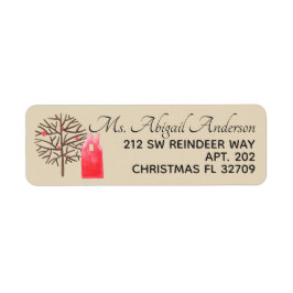 ウォーターカラーハウス&フォークシーツリータンまたは選択カラー ラベル