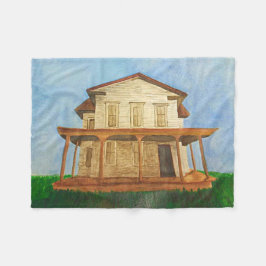 ウォーターカラーハウス フリースブランケット