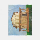 ウォーターカラーハウス フリースブランケット (正面)