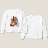 ウォーターカラーハウリングコヨーテスアニマル自然アートベビー (デザイン 正面＆背面)