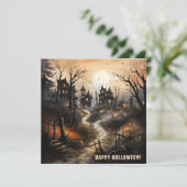 ウォーターカラーハッピーハローウィン幽霊のよく出るヴィレッジ シーズンカード (スタンド正面)