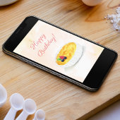 ウォーターカラーハッピーバースデークレームブリュレ カード